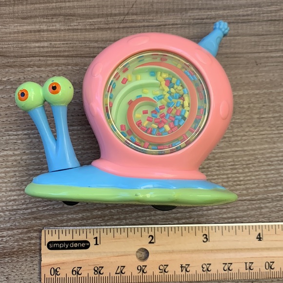 Gary The Snail SpongeBob Square Pants Cartoon Character push car Toy Viacom 2002 - Picture 2 of 6